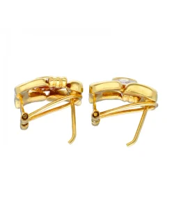 Pendientes de oro 18 kl con zirconita y granate