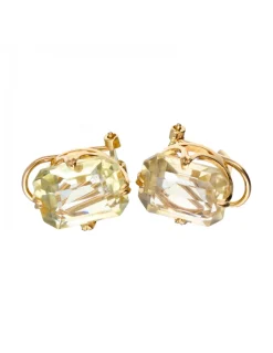 Pendientes de oro 18 kl Topacio