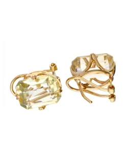 Pendientes de oro 18 kl Topacio