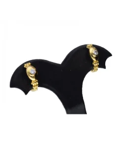 Pendientes de oro 18 kl zirconitas