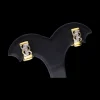 Pendientes de oro 18 kl zirconita