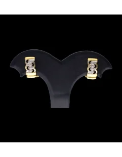 Pendientes de oro 18 kl zirconita