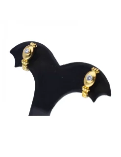 Pendientes de oro 18 kl zirconitas