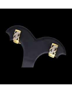 Pendientes de oro 18 kl zirconita