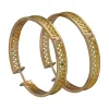 Pendientes de Oro amarillo y rosado 18K con diseño redondo y grabados
