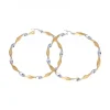 Pendientes de Oro amarillo y blanco 18K con diseño redondo