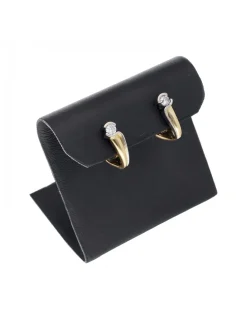 Pendientes de oro amarillo 18 K con brillantes moissanita