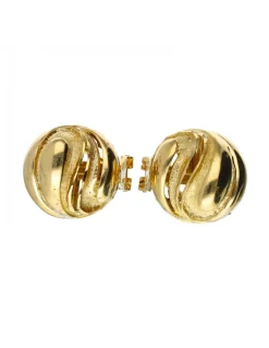 Pendientes de Oro amarillo 18K con diseño de remolinos