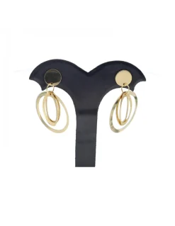 Pendientes de oro amarillo 18 Kl con diseño
