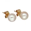 Pendientes de oro amarillo 18 Kl con perlas