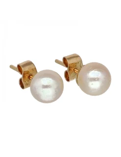Pendientes de oro amarillo 18 Kl con perlas