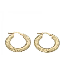 Pendientes de Oro amarillo con diseño Aros entorchados