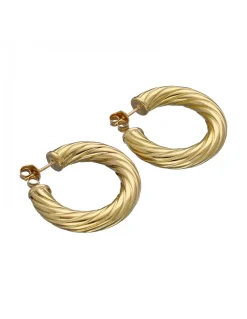Pendientes de Oro amarillo con diseño Entorchado