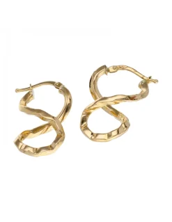 Pendientes de oro amarillo 18K con diseño de espiral
