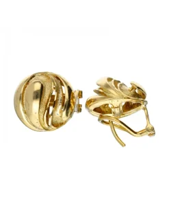 Pendientes de Oro amarillo 18K con diseño de remolinos