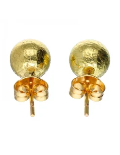 Pendientes de Oro amarillo 18K con diseño de bolas