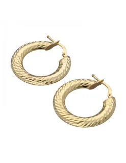 Pendientes de Oro amarillo con diseño Aros entorchados