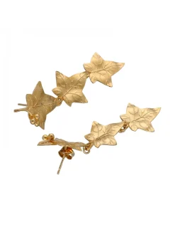 Pendientes de Oro amarillo 18K con diseño de Viñedo