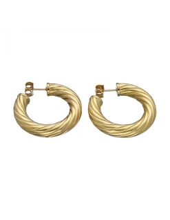 Pendientes de Oro amarillo con diseño Entorchado