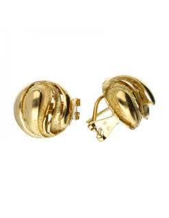 Pendientes de Oro amarillo 18K con diseño de remolinos