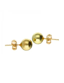 Pendientes de Oro amarillo 18K con diseño de bolas