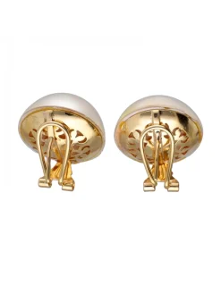 Pendientes de Oro amarillo con diseño de Perlas redondas