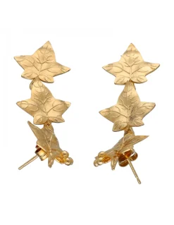Pendientes de Oro amarillo 18K con diseño de Viñedo