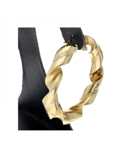 Pendientes de oro amarillo 18K con diseño de espiral