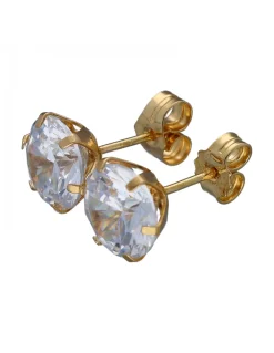 Pendientes de Oro amarillo con Circonitas