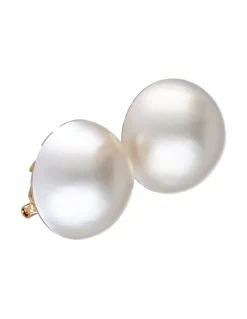 Pendientes de Oro amarillo con diseño de Perlas redondas