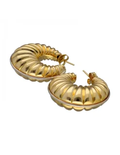 Pendientes de Oro amarillo con diseño Croissant