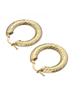 Pendientes de Oro amarillo con diseño Aros entorchados