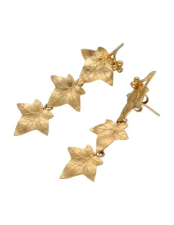 Pendientes de Oro amarillo 18K con diseño de Viñedo