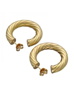 Pendientes de Oro amarillo con diseño Entorchado