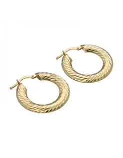 Pendientes de Oro amarillo con diseño Aros entorchados