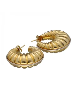 Pendientes de Oro amarillo con diseño Croissant
