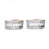 Pendientes de oro blanco 18 kl con zirconitas