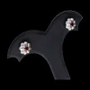Pendientes de oro blanco con rubí y diamantes