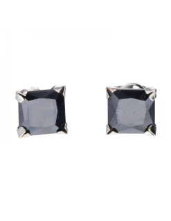 Pendientes de oro blanco 18 kl con turmalina