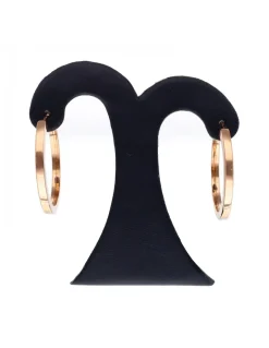 Pendientes de oro rosado 18K con diseño redondo