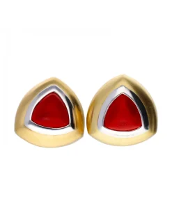 Pendientes de oro y oro blanco 18 kl