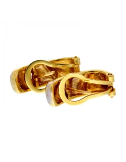 Pendientes de oro y oro blanco 18 kl con diamante