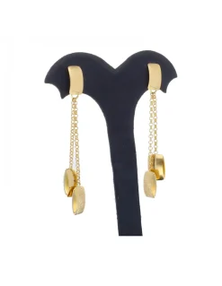 Pendientes largos oro amarillo 18kl