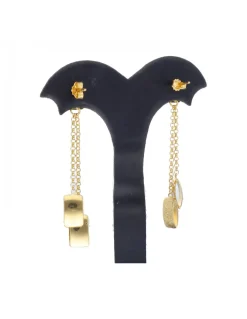 Pendientes largos oro amarillo 18kl