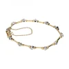 Pulsera de oro amarillo 18 K con diseño y brillantes