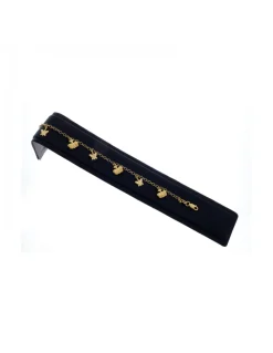 Pulsera de Oro amarillo con diseño de eslabones y Mariposas