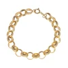 Pulsera de Oro amarillo con diseño de eslabones Rolo