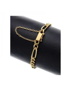 Pulsera de Oro amarillo 18K con diseño de 3 eslabones