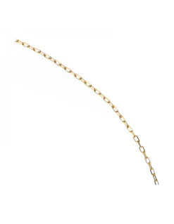 Pulsera de oro amarillo 18K con diseño de eslabones y corazón
