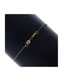 Pulsera de oro amarillo 18K con diseño de eslabones y corazón